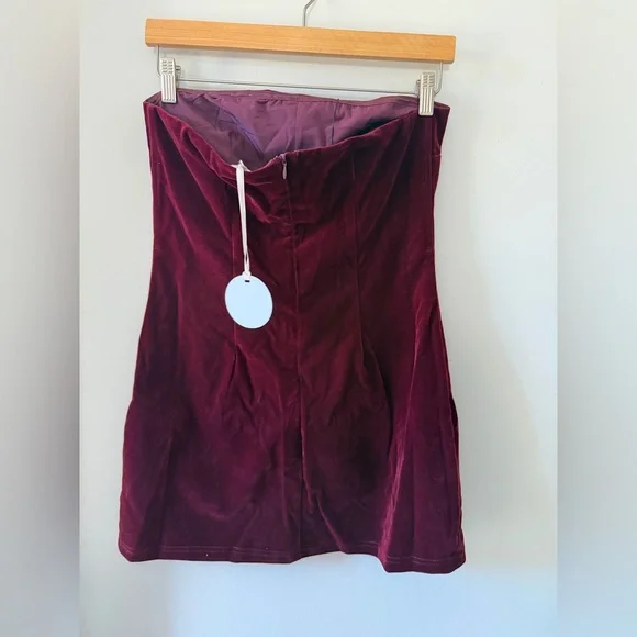 MORE TO COME Gionna Mini Dress in Oxblood - Picture 3 of 4